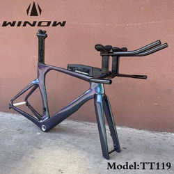 Winow Carbon TT Frame Chinese Triathlon Bike Frameset Disc Time Trial Bike Frames Size 48, 51, 54, 56, 58 cm With Tool Box