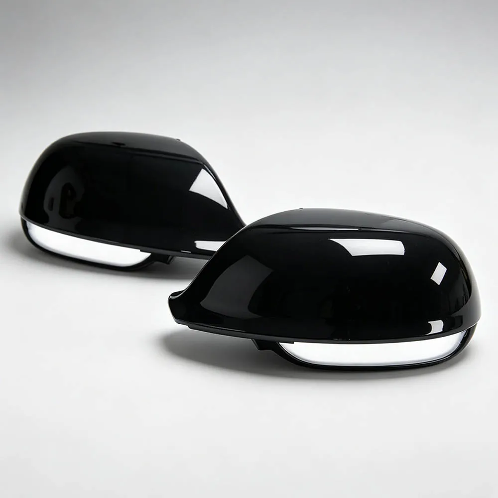 For Audi Q5 SQ5 2009-2016 Q7 2010-2015 Car Replacement Rearview Side Mirror Cover Wing Cap Exterior Case Trim Black Accessories