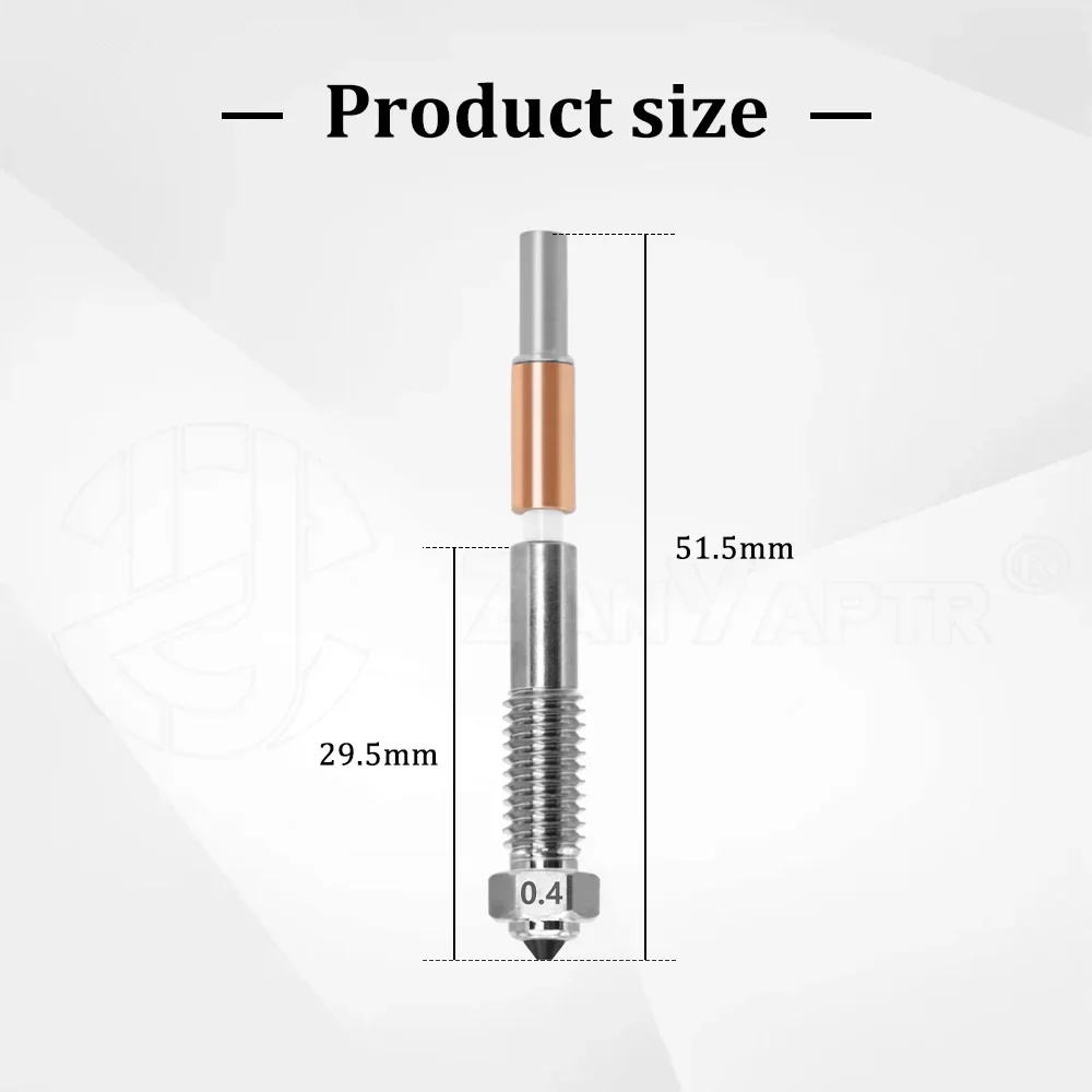For QIDI Plus4 Bimetal Nozzle Quick Removal Ceramic Insulation Integration 0.2/0.4/0.6/0.8mm Nozzles HighTemperature Resistance