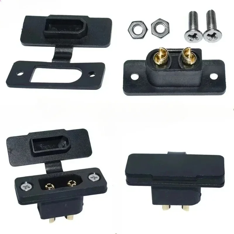 XT90E-M Battery Connector XT90E Male Plug Gold-plated XT90 Mountable Connector Black Socket Or XT90H-F