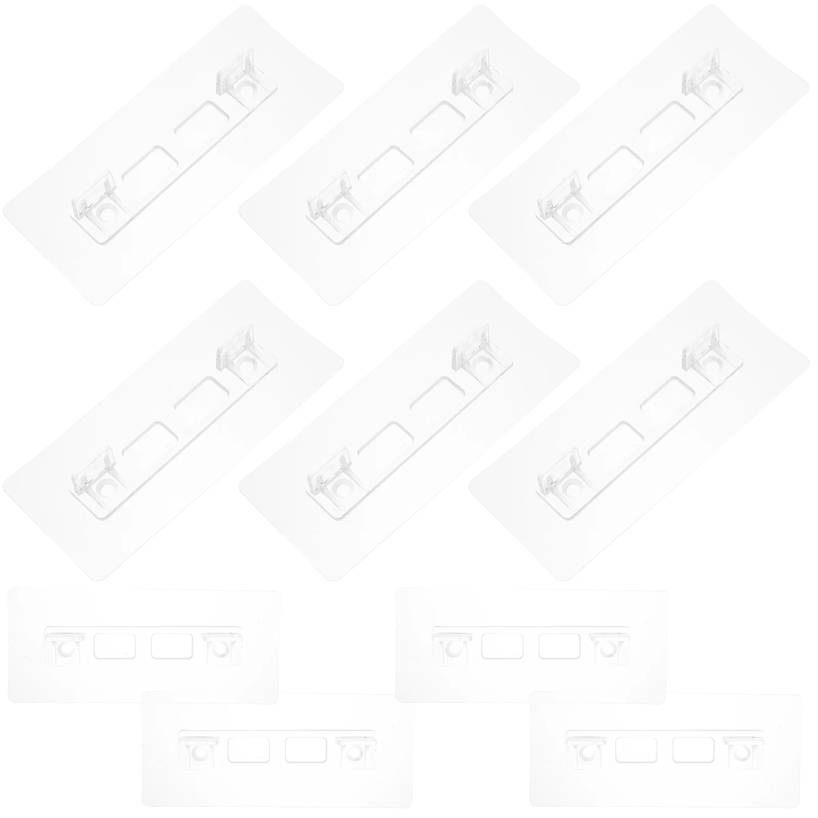 

12pcs Adhesive Shelf Brackets No Drill Heavy Duty Wall Mount Support Brackets Strong Plastic Shelf Stabilizer For Closet