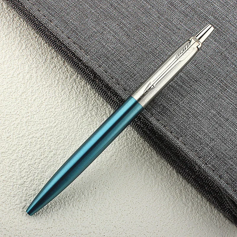 1 Stück Kugelschreiber Metall Material Press Style Kugelschreiber für Schul büro Schreib punkt 0,7mm Tinten farbe blau