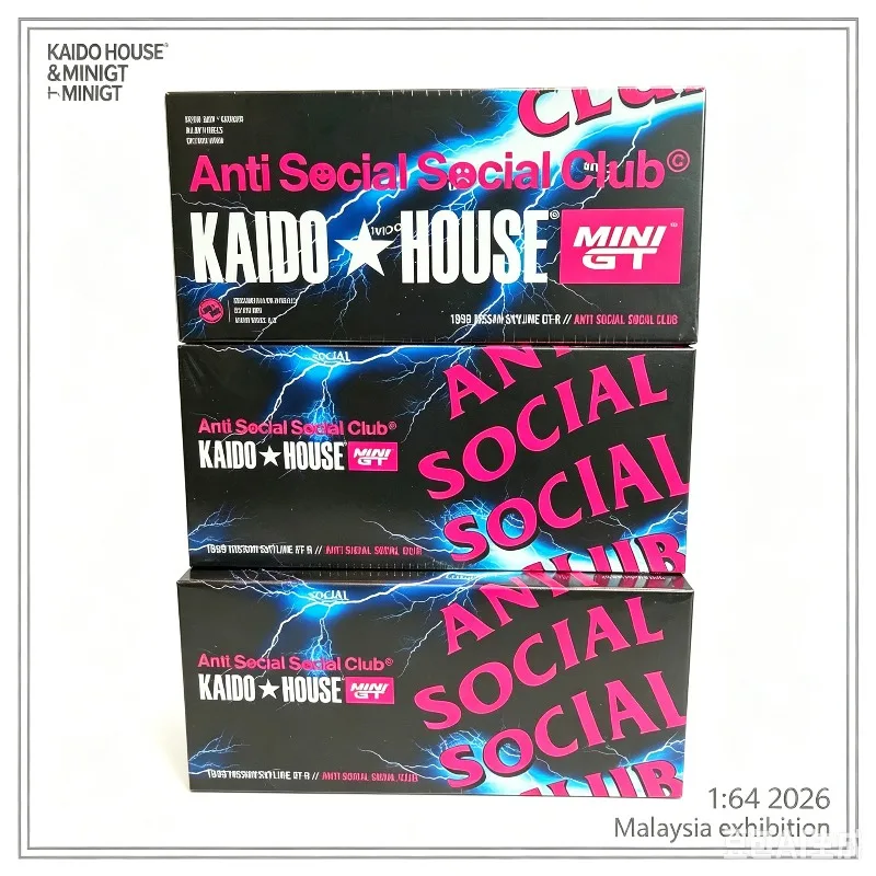 KAIDO HOUSE&MINIGT collaboration, 1:64 1999 Nissan GT-R R34, 2026 Malaysia limited edition, die-casting alloy car model