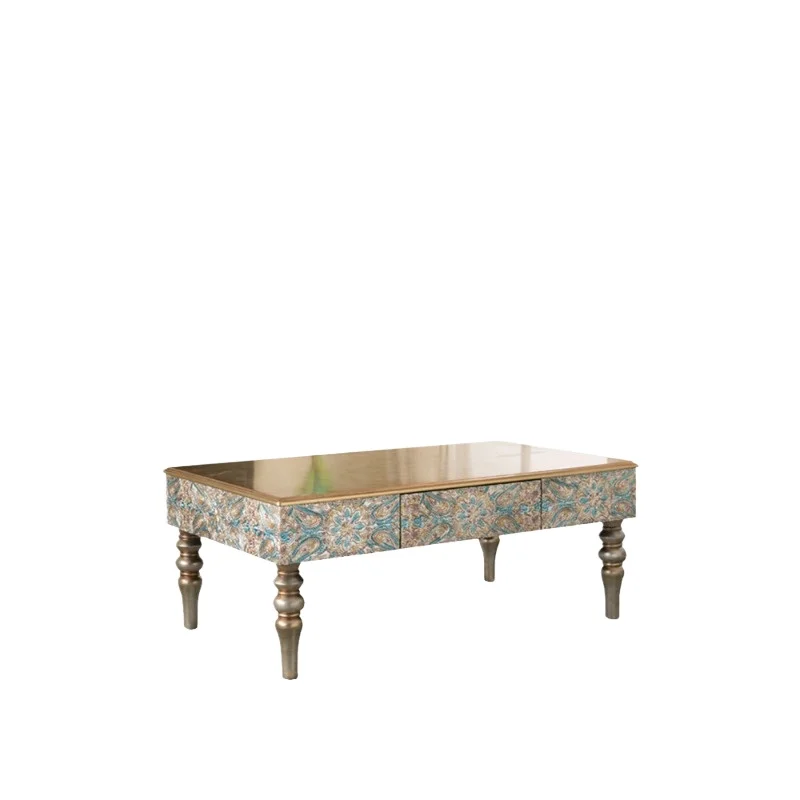 New Chinese carved rectangular coffee table