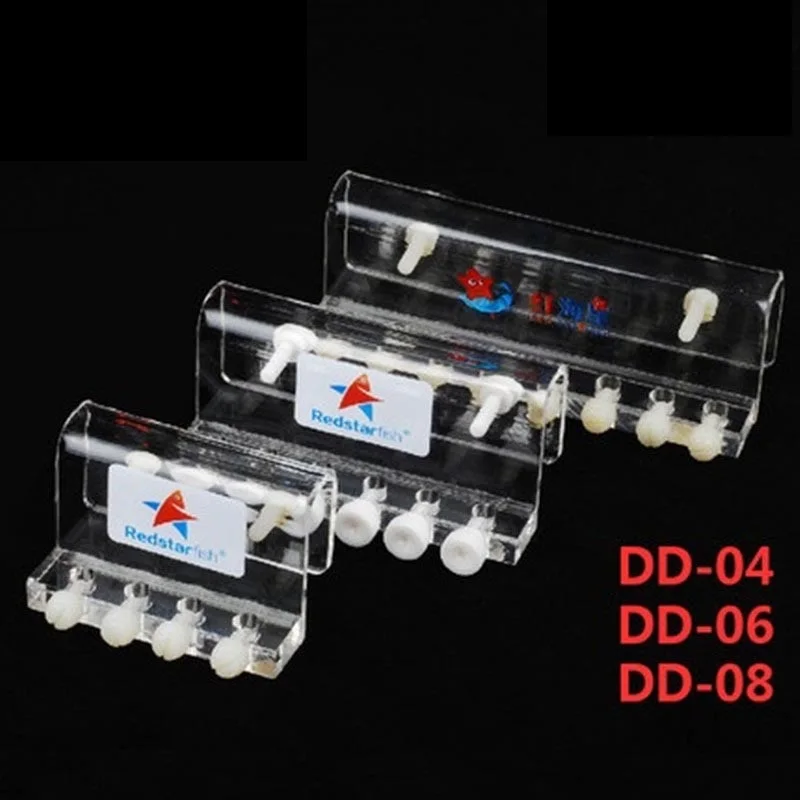 Red Starfish 4/6/8 Way Soft Tube Fixture Holder for Dosing Pump Air Pump Acrylic Made Aquarium Fish Tank Accessories 어항 악세사리