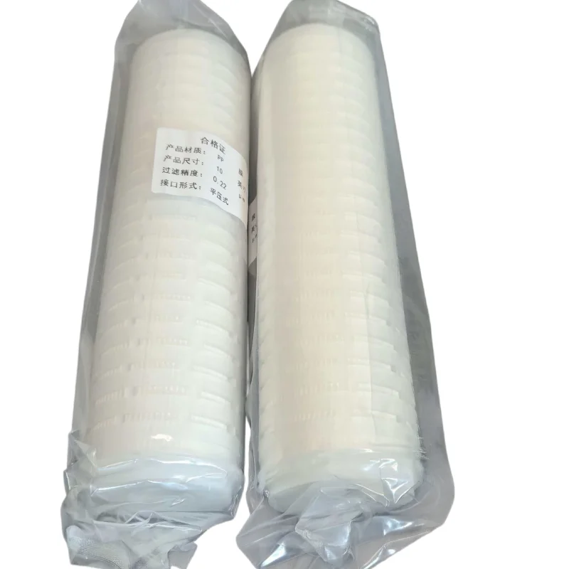 

2pcs 10-inch 0.22 micron filtration accuracy flat-bottom water purifier / wine cabinet PP filter