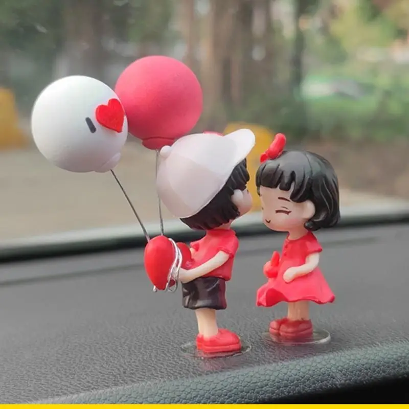 SZCH Whimsically Kiss Car Decoration, Resin Couple for Dashboard Display and Gifting