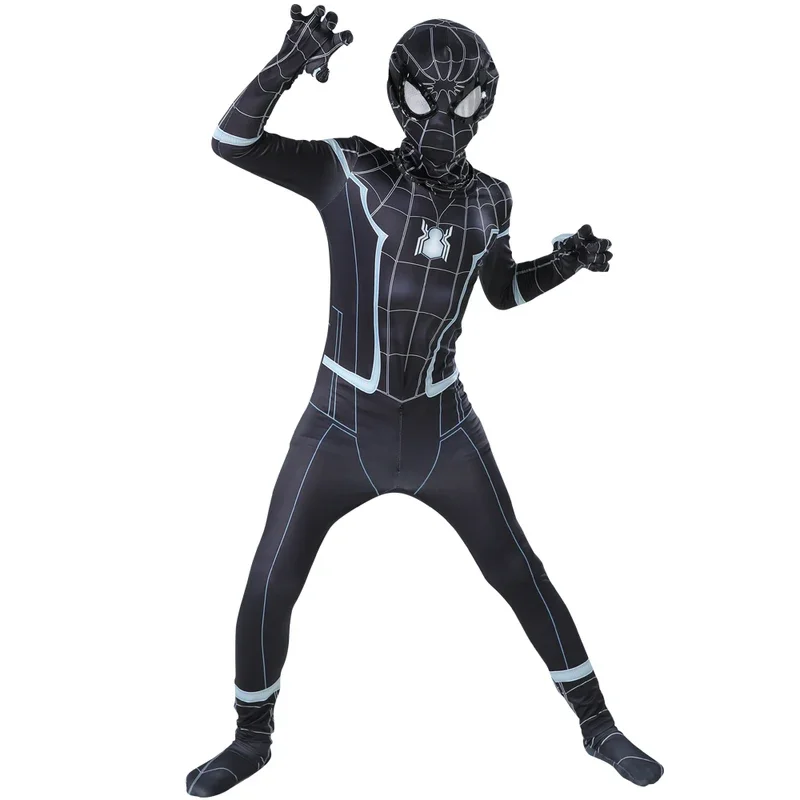 Anime Cosplay Spiderman Costume completo attaccato maschera per gli occhi regali di compleanno body per ragazzi e ragazze
