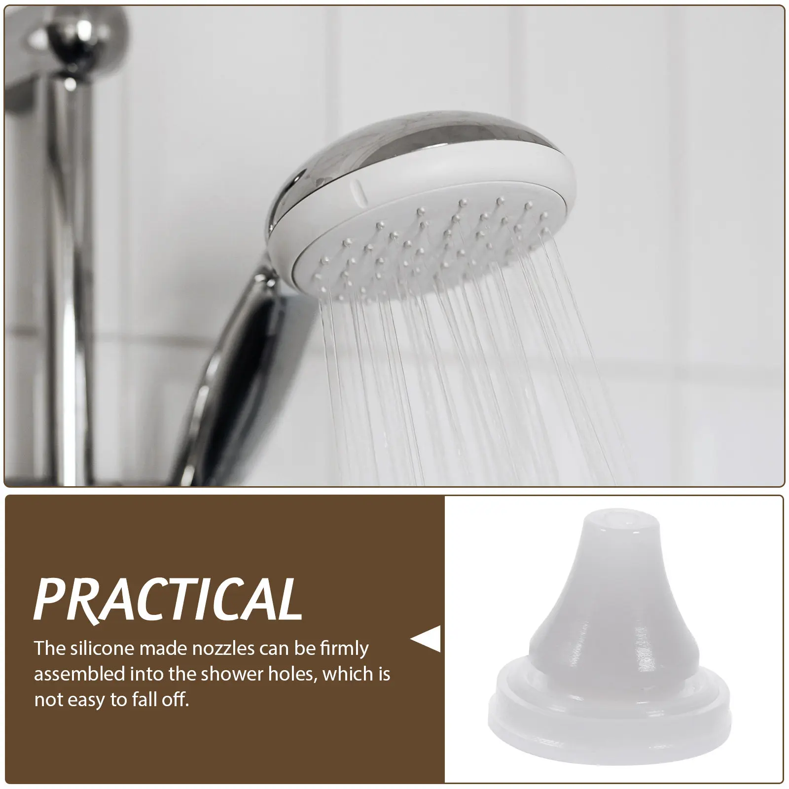 

50Pcs Silicone Nozzle Shower Head Replacement Parts Repair Spray Holes Showerhead Supplies Shower Head Spray Holes