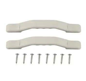 2 Pack RV Door Handle Nylon 230mm White Black With Screws For Camper Trailer For Motorhome For Caravan Exterior Entry Grip Acces