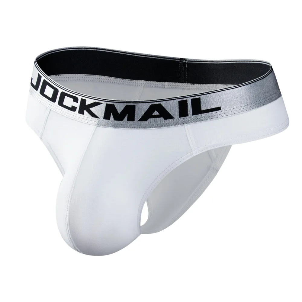 Jockmail Cotton Men Underwear Hot Briefs Sexy Low Waist Letters Simple Unisex Panties Basic Man Thong Soft Breathable Cueca