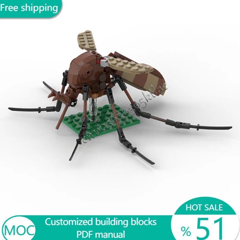 

138 PCS Insect Mosquito MOC Customize Modular Building Block Design Creative Design Educational Brick DIY Boy Toy Birthday Gift
