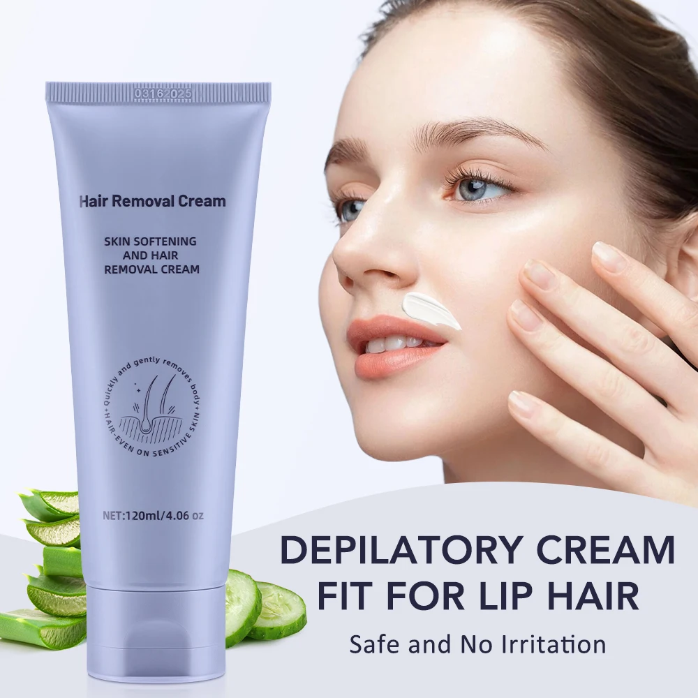 Crema per la depilazione Aree intime Crema epilatore Indolore Salute Rimozione dei peli Inibitore di crescita Uomo Donna Cura del corpo 120g