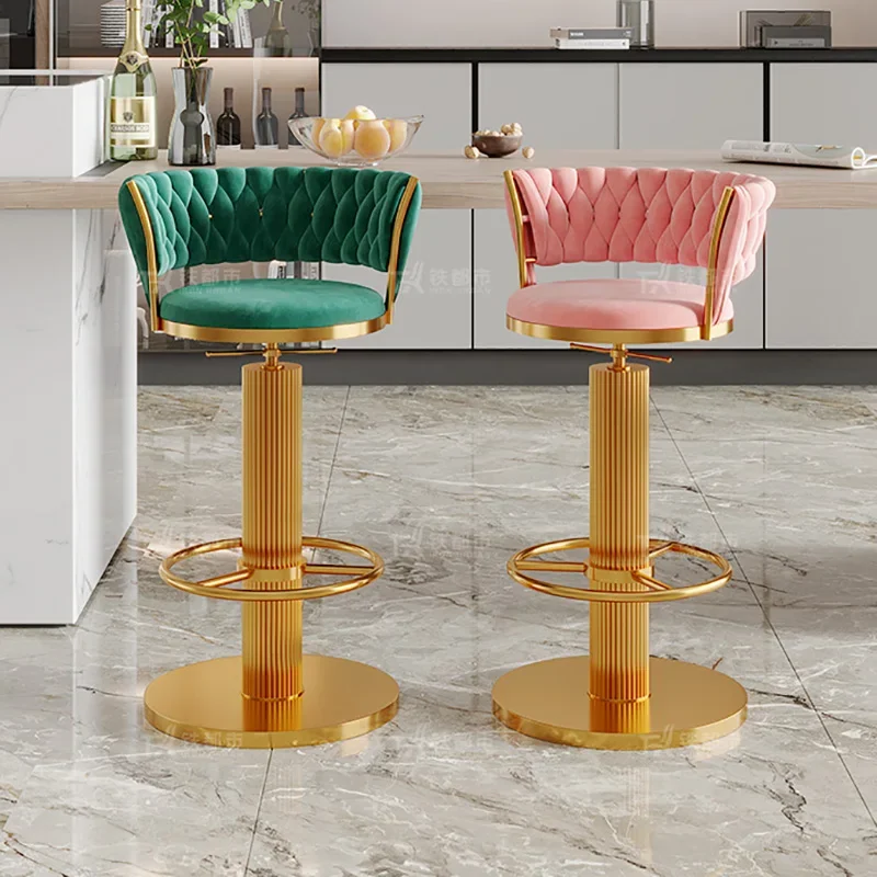 

Modern Luxury Design Office Bar Chair Nordic Banks Bar Chair Office Counter Stool Reception Desk Barkrukken Furniture