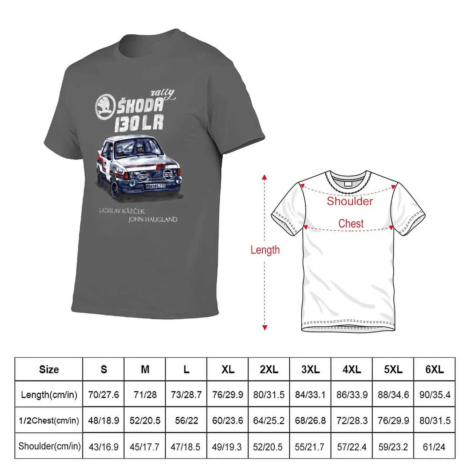 New Rally Group B-?koda 130 LR T-Shirt funny t shirt cute tops custom t shirts mens graphic t-shirts anime