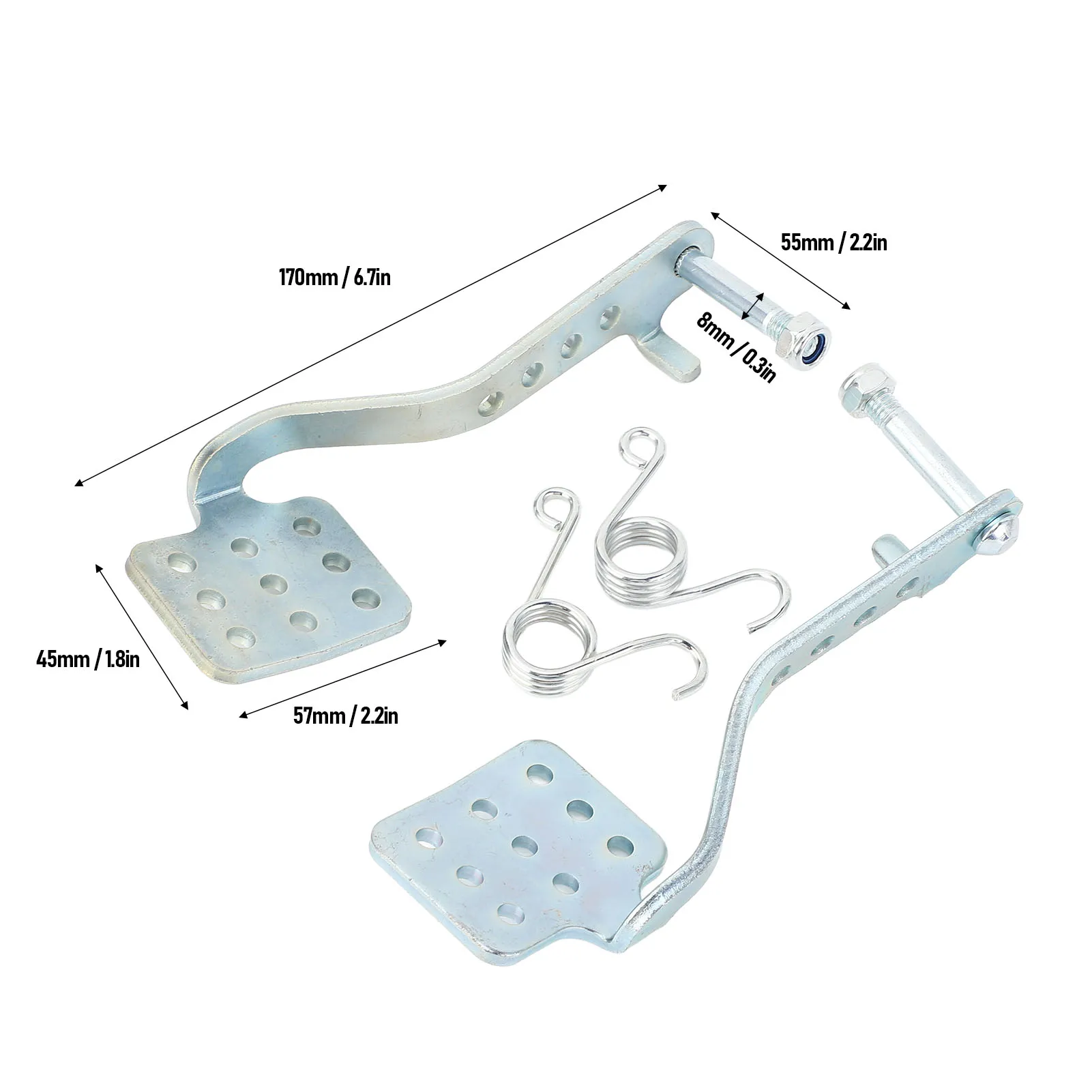 Go Kart Pedals Erosion Resistant Easy Installation Go Kart Brake Throttle Pedals High Hardness Steel Alloy for Azusa Fun Kart view 4