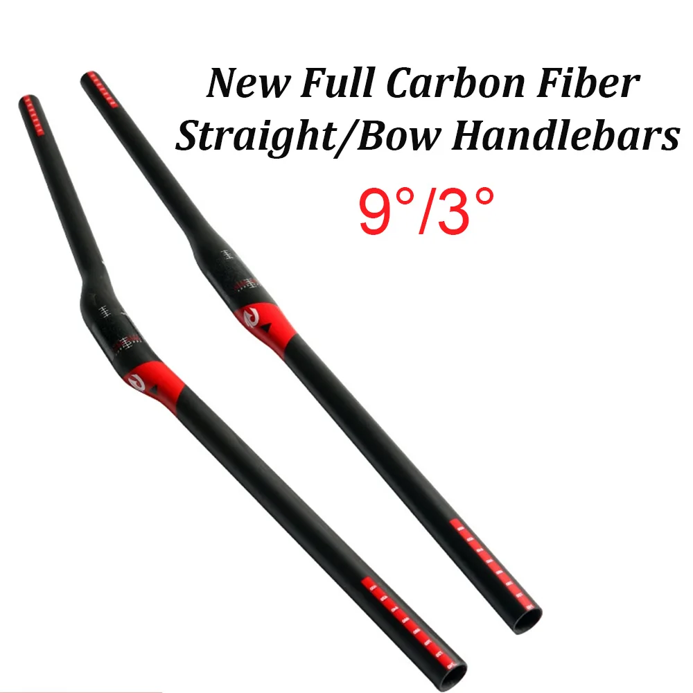 Carbon Mountain Bike Handlebar Set 9 Degree Riser Bar 3 Degree Straight Bar Dual-Material Competition Grade Cycling Accessory