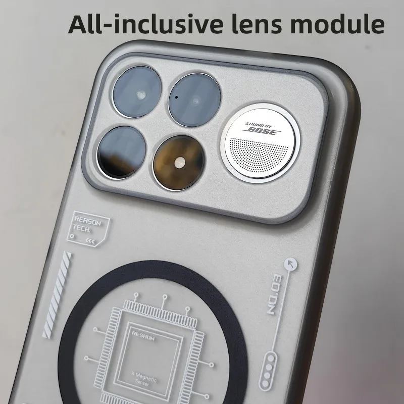 Etui do Poco F9 F8 Ultra Pro, stylowe, magnetyczne, matowe, o wrażeniu skóry, z TPU i silikonu, odporne na wstrząsy, kompatybilne z MagSafe. — zdjęcie produktu 2