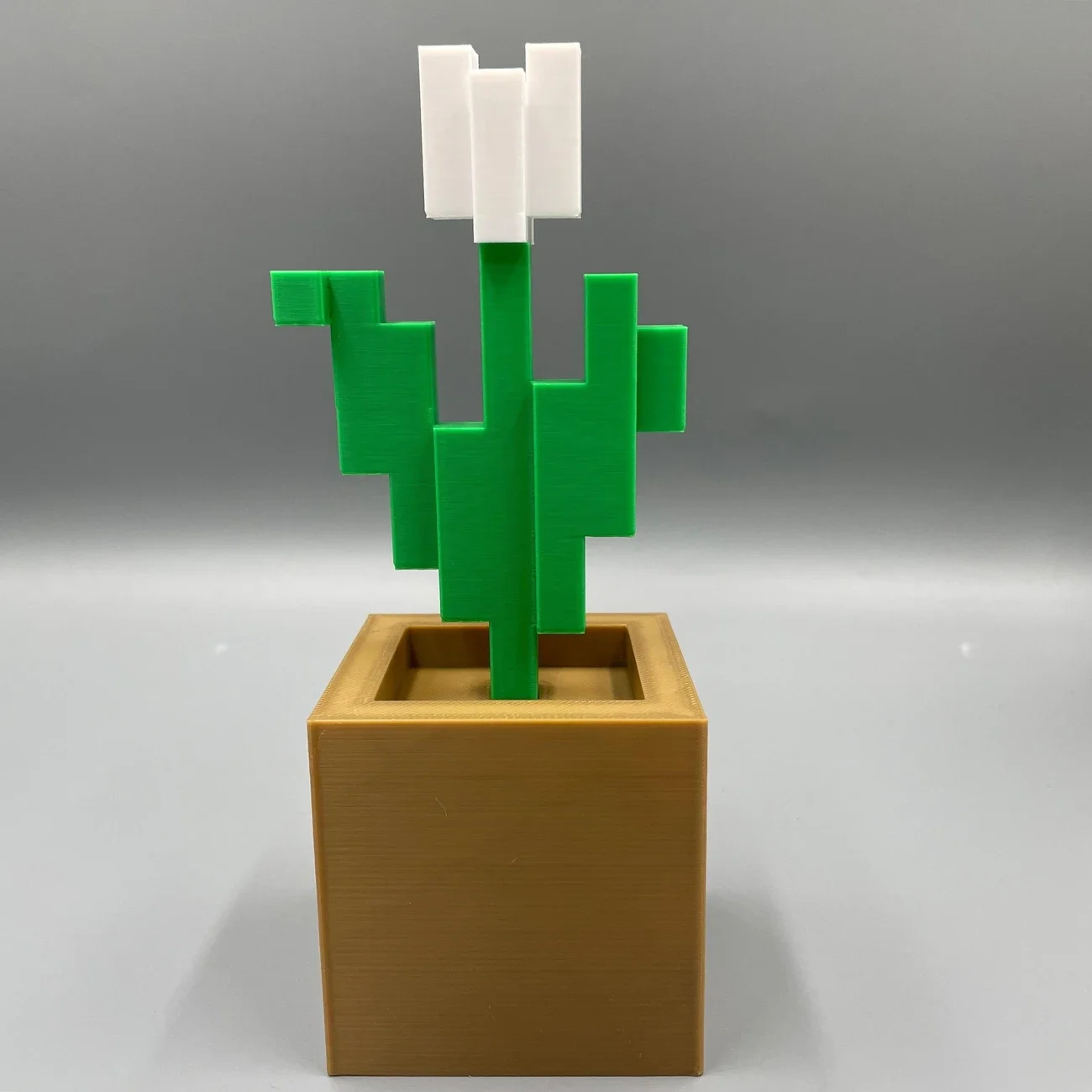 Charming 3D printed pixel rose - perfect for bedroom decoration, no need for power, durable plastic