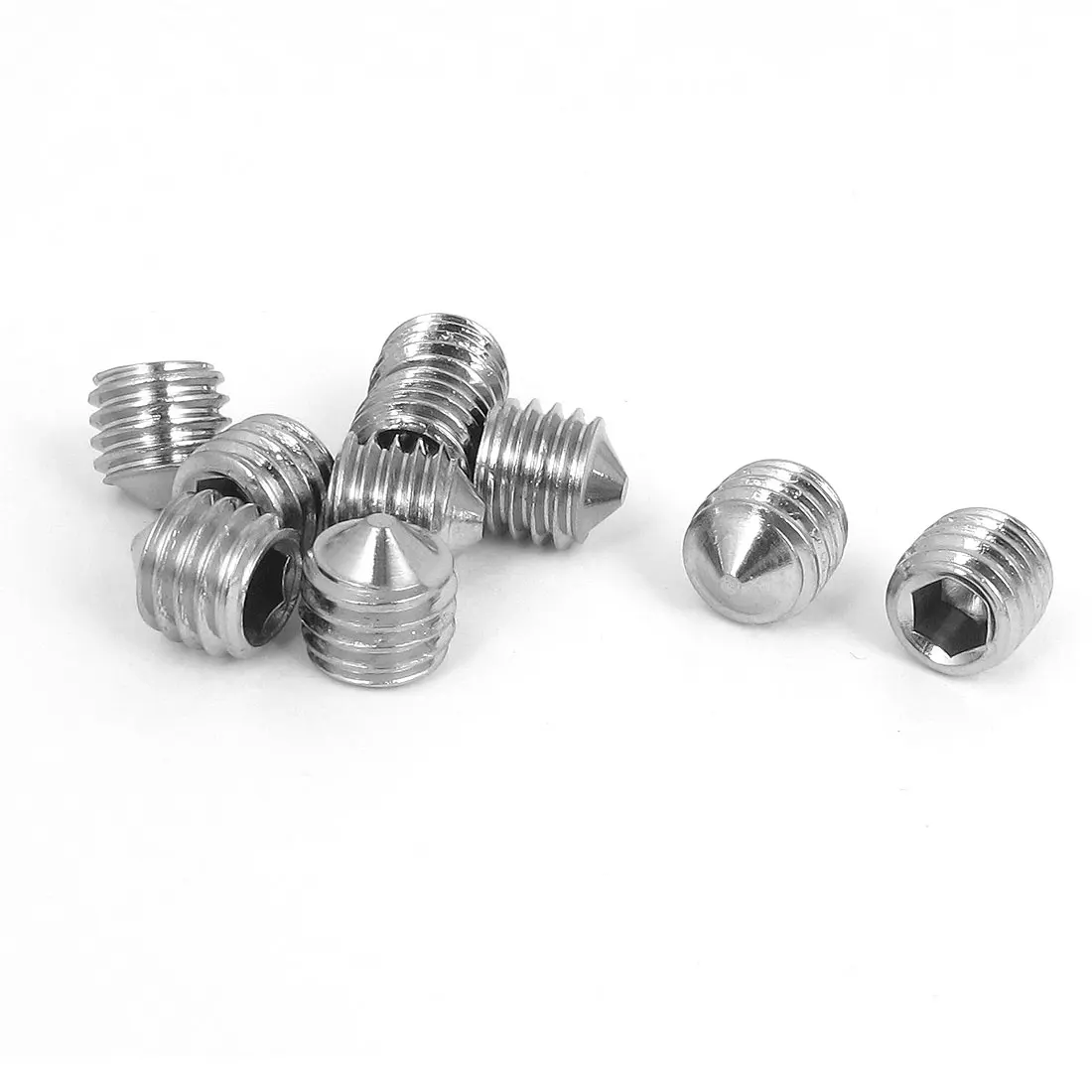 

10-100pcs M3 M5 M6 M8 M10 Hex Socket Stainless Steel Hexagon Grub Screws
