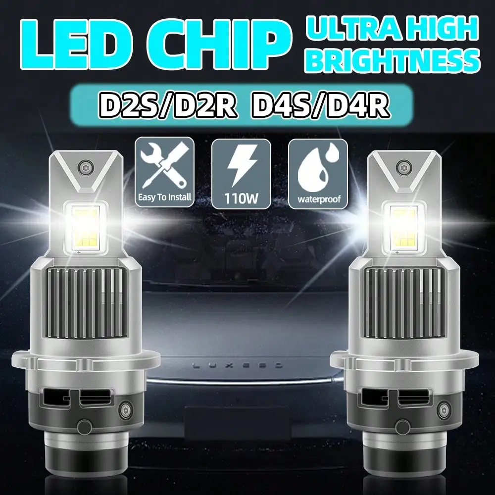 

D2S D4S LED Headlight Replace HID Xenon Lamp 110W D2R D4R LED Plug-And-Play 6500K Suitable For BMW Benz Toyota Lexus Audi etc.