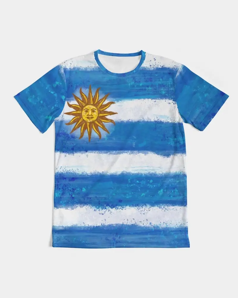 Fashion Uruguay Flag Graphic 3D Print Men T-shirt Summer O Collar Short Sleeve Street Loose Tops