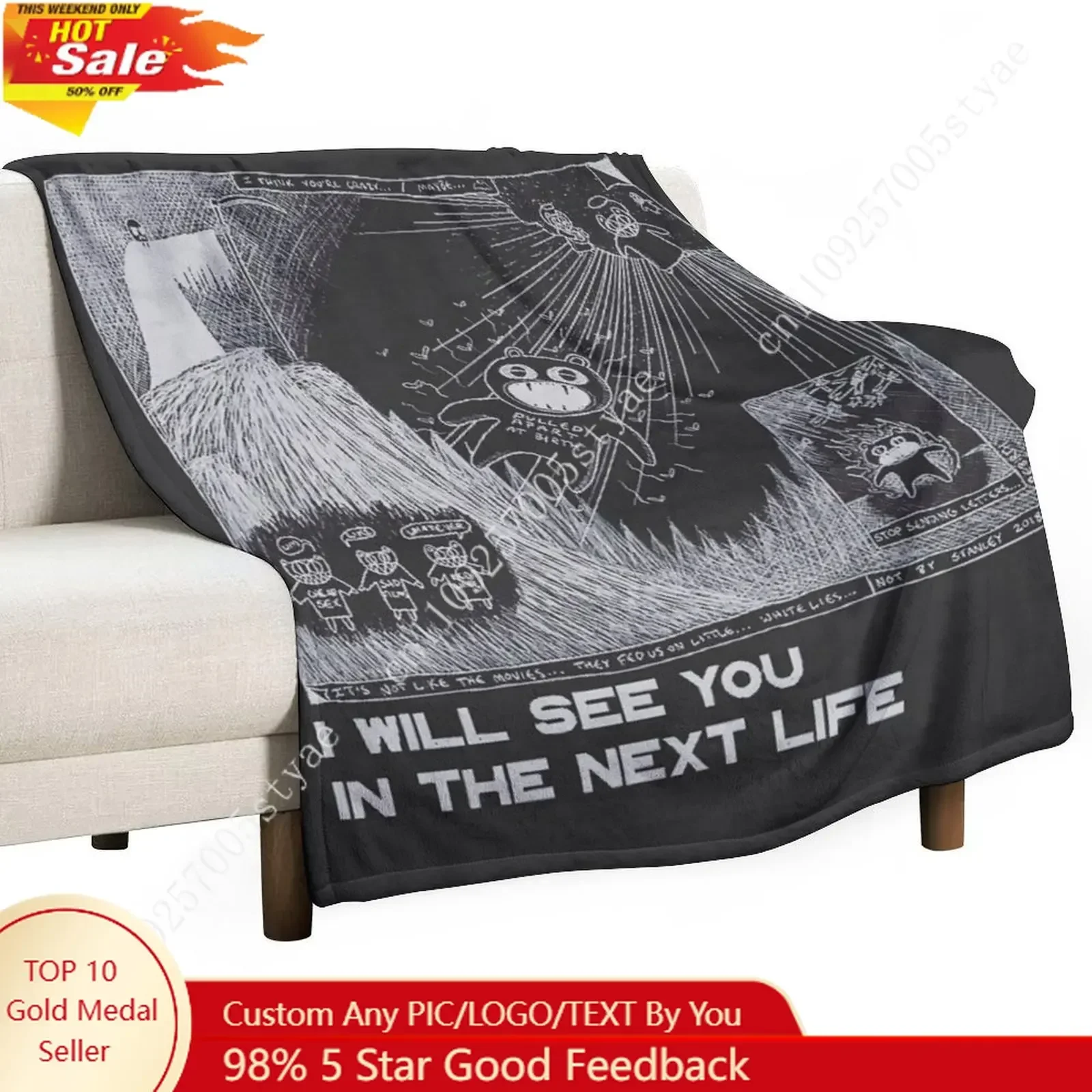 R-Radioheads Flannel Blankets Are Soft Comfortable and Warm Perfect for Winter Naps Homes Offices Travel Camping