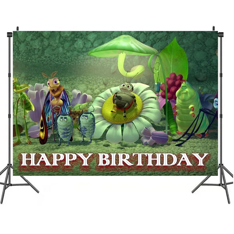 A Bug's Life Background Customize Tapestry Birthday Party Banner Wedding Decor Backdrop Home Decoration Baby Shower Supplies