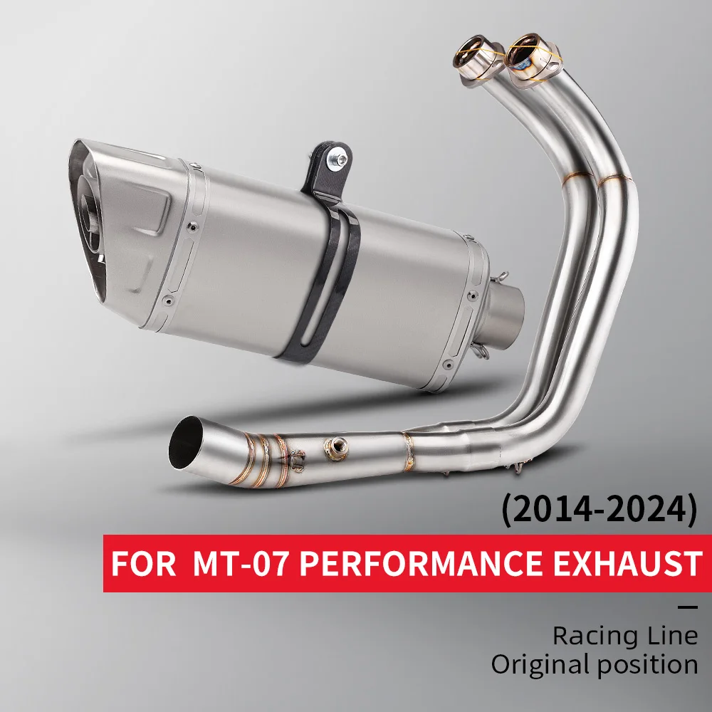 

Full Motorcycle Exhaust System for MT07 FZ07 XSR700 2014-2024 M11 Escape Manifold with DB Killer Performance