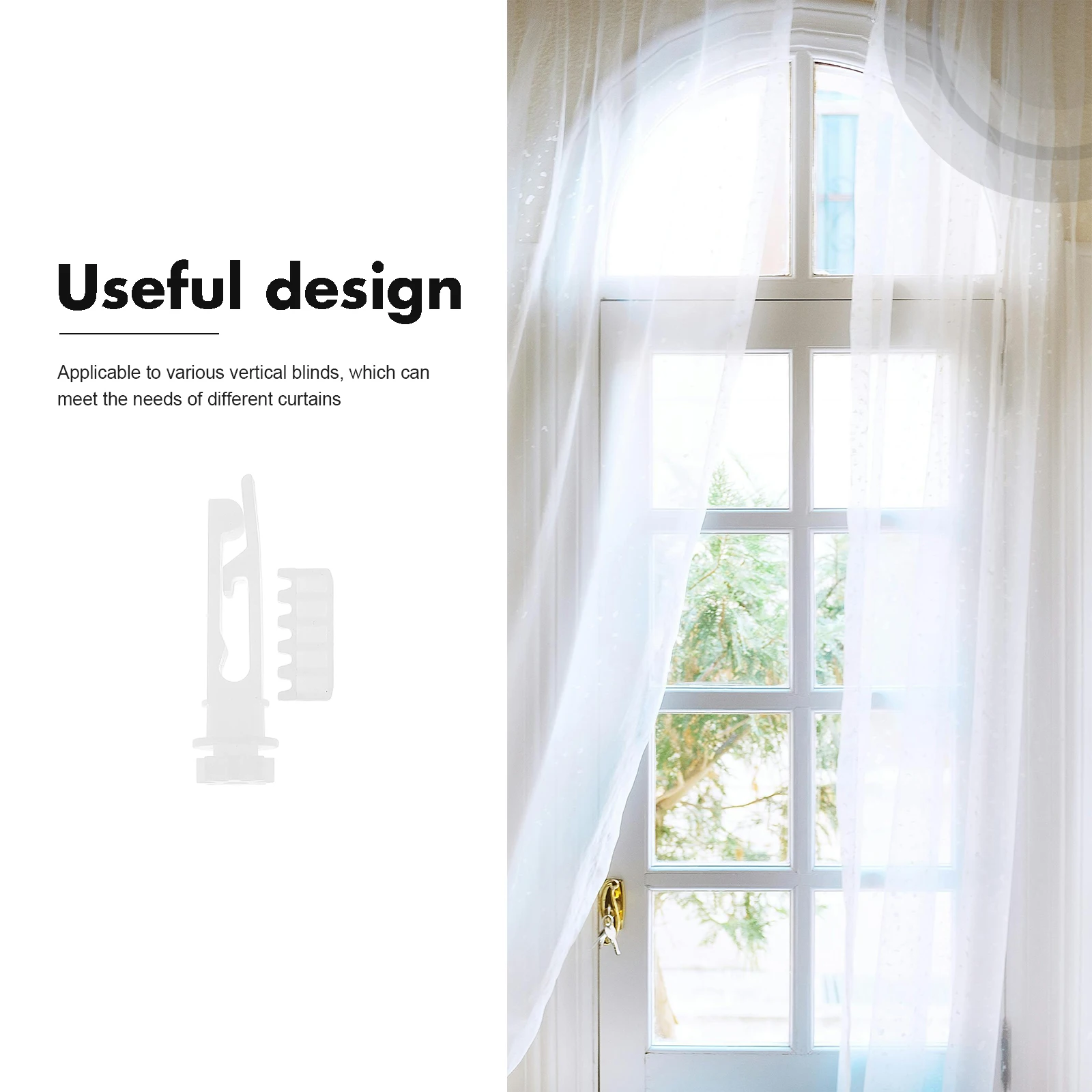

1Set Vertical Blinds Repair Stems Plastic Replacement Parts Simple Design Easy to Use Vertical Blinds Repair Stems