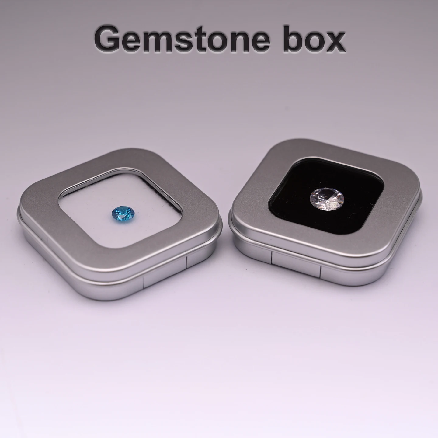 New Arrival Handmade 5X5 Rectangle Jewelry Gem Stone Display Box Custom Logo ABS PC Material Carton for Loose Diamond Packaging