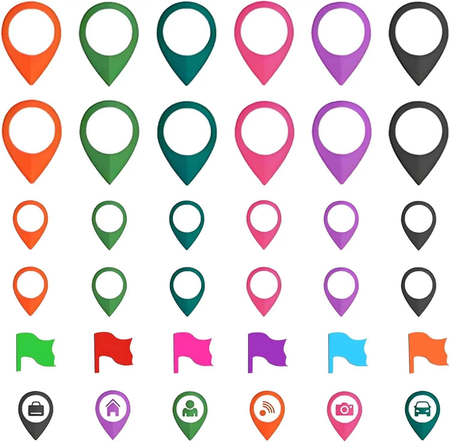 

180 шт. цветные виниловые наклейки с указателем карты, наклейки с местоположением, самоклеящиеся этикетки с индикатором карты для маркировки проектов ручной работы