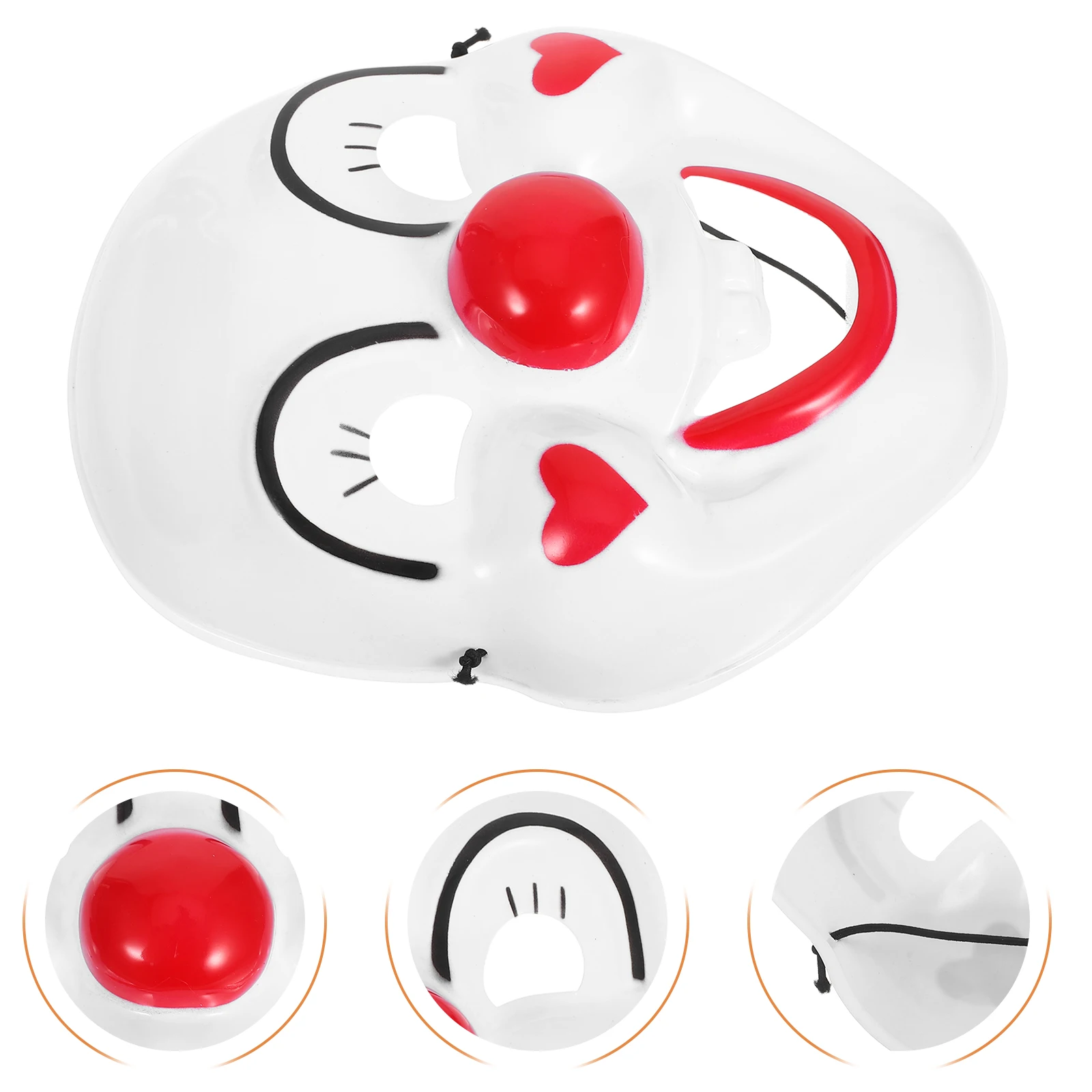 Party Clown Mask Cosplay Costume Props Aldult Accessories Plastic for Men Dress Creepy Child