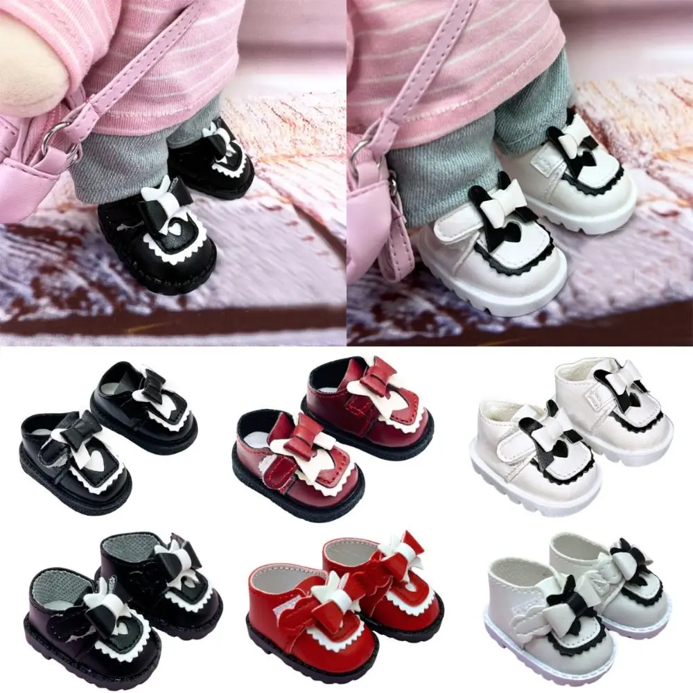 20cm Doll Shoes Bowknot Heart Multicolor Doll Princess Shoes Toy Doll Accessories Miniature Lolita Style Shoes