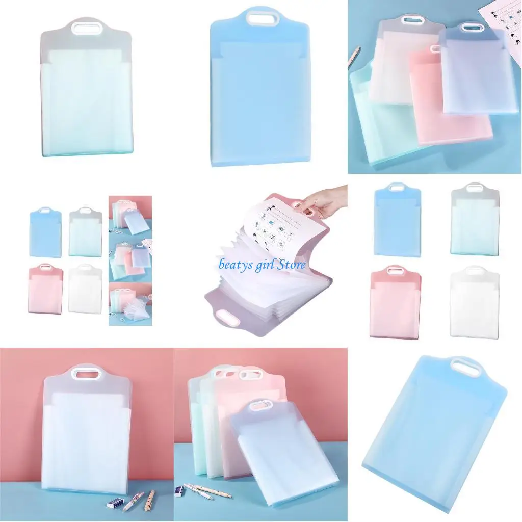 

C7AB 13 Pocket Accordion Folder School Test Papers Folder Handheld File Organiser