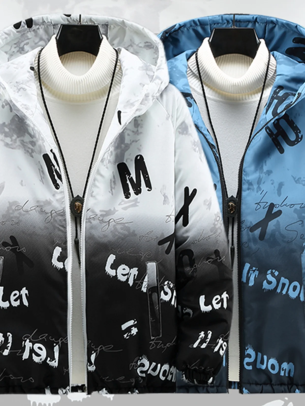 سترة قطنية جديدة للرجال خفيفة الوزن بمقاسات كبيرة مع غطاء للرأس وبطانة من ألياف البوليستر بأسلوب حضري عصري رقيق للمراهقين وال...