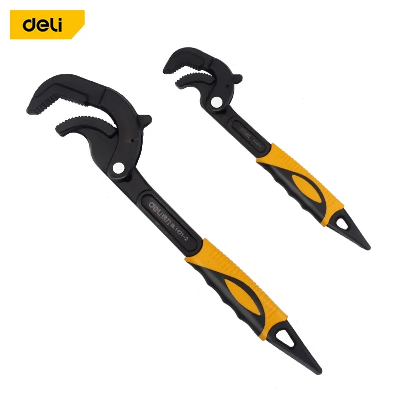 

Deli Universal Wrench Multifunctional High Carbon Steel Wrench Fast Automatic Adjustable Activity Wrench