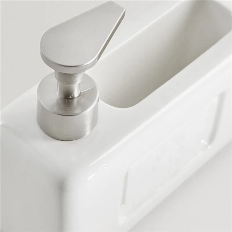 ABAH-Luxury Reusable Dishwashing Liquid Dispenser Bottle In Black , Shower Gel Dispensing Functionality For Kitchen Use