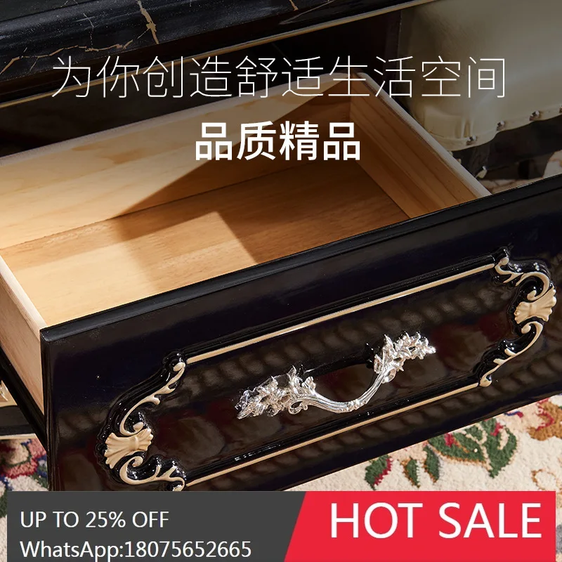 HLZ European Style Marble Kung Fu Tea Table Automatic Water Supply Tea Table  Small Apartment  Multifunctional Tea Table