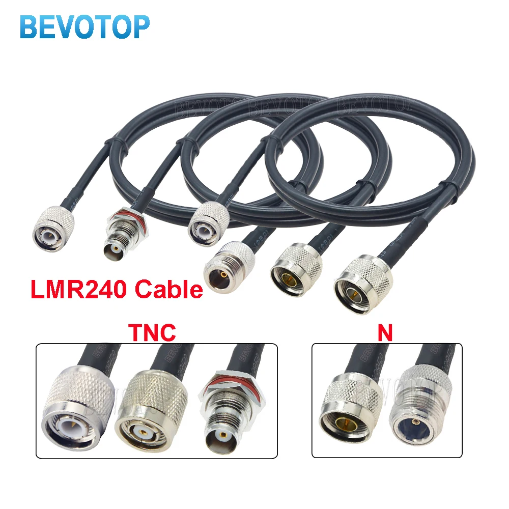 LMR240 50-4 TNC Male/Female to N Male/Female Connector N to TNC LMR-240 Cable Pigtail 50 Ohm RF Coaxial Extension Jumper Cord