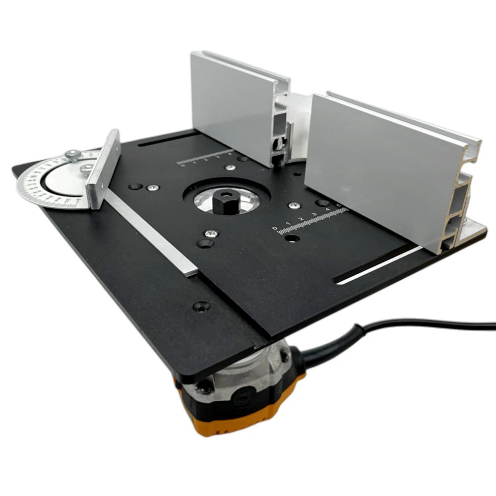 Set of 3 Router Table Insert Plate Aluminum Alloy Wood Milling Flip Board Trimming Machine Engraving Auxiliary Tool Woodworking