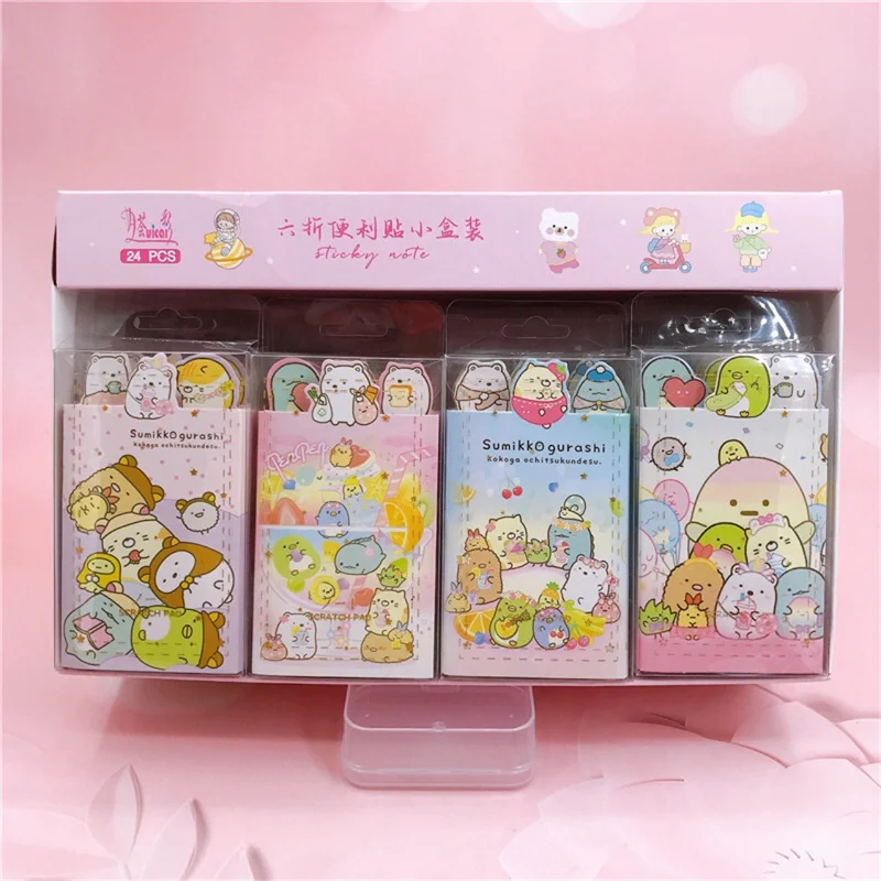 Imagem -02 - Sumikko Gurashi Folding Memo Pad Sticky Notes Bonito n Times Papelaria Etiqueta Notepad Bookmark Post Abastecimento Escolar Pcs por Lote