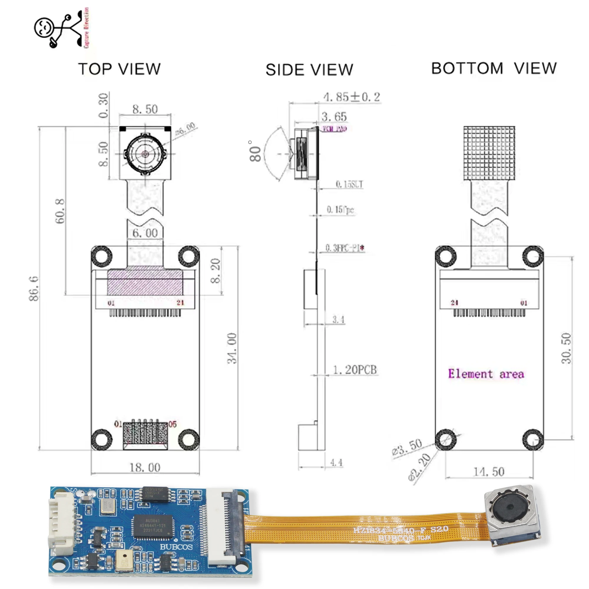 USB Camera Module 5MP Camera With OV5640 CMOS Sensor HD High Resolution Camera for Motion