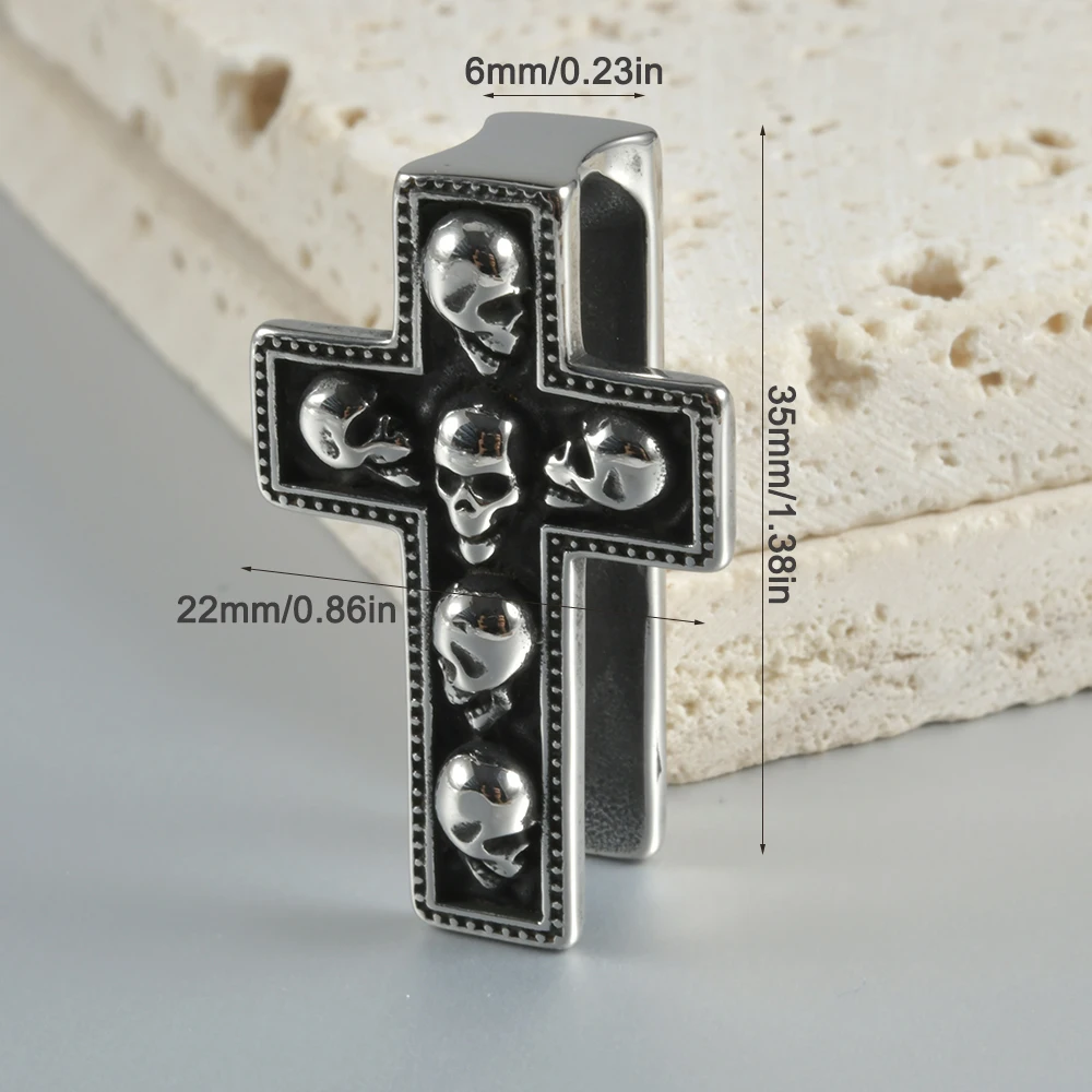 1PC Cross Skull Stainless 316L Steel Ear Weight Ear Hanger For Stretching Ear Expander Dangle Gauge Punk Piercing Jewelry