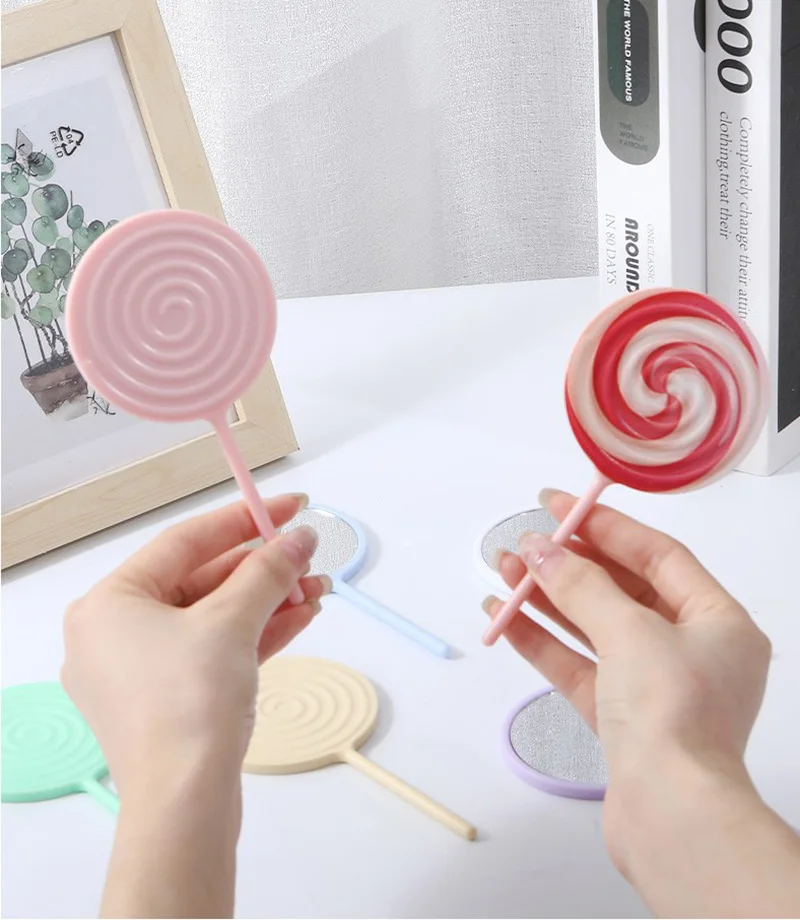 Travel Makeup Mirror Retro Mini Handheld Mirror Desktop Beauty Mirror Portable For Office Gift For Girls Birthday Gift