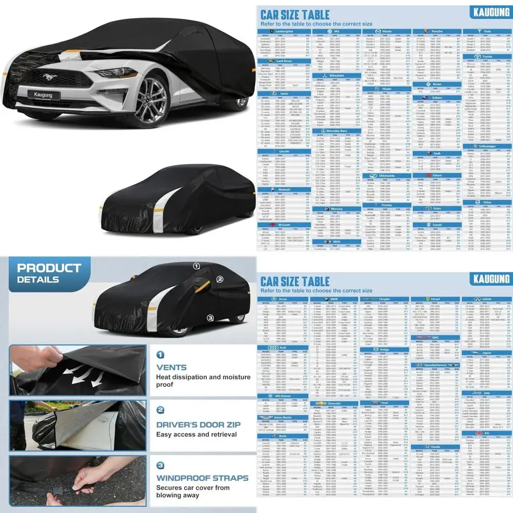 

Водонепроницаемый всепогодный автомобильный чехол с защитой от ультрафиолета, защита от зимы и солнца, полный экстерьер, ремонтные заплатки в комплекте