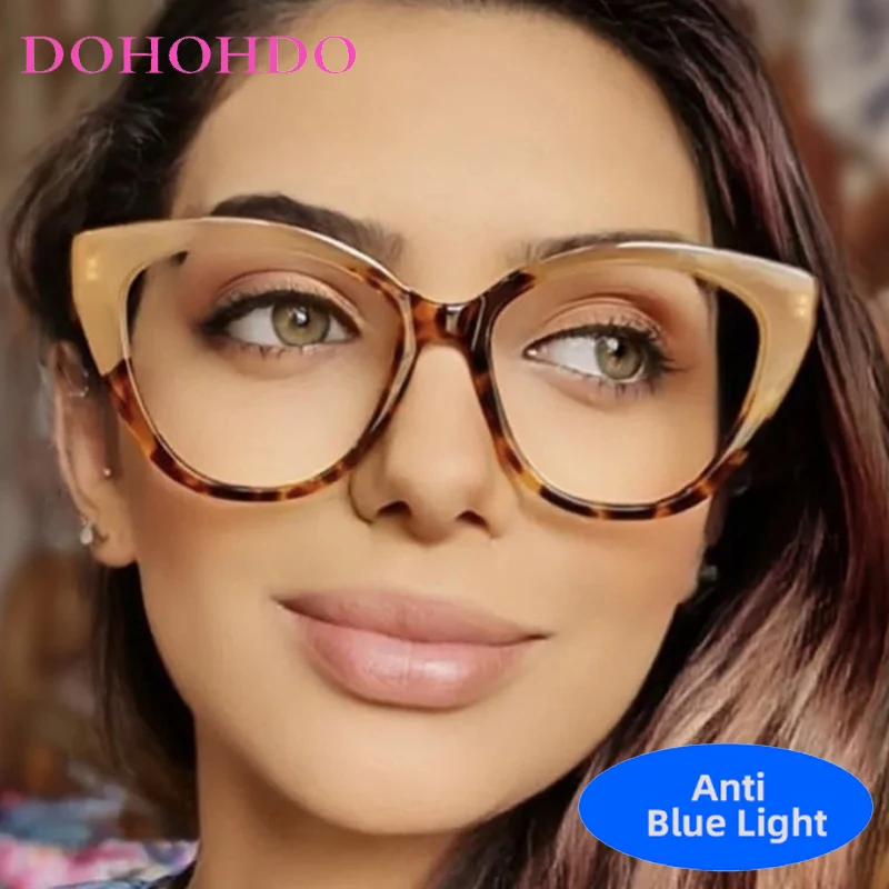 

Fashion TR90 Cat Eye Anti-Blue Light Women Men Glasses Designer Brand Computer For Gaming Reading Optical Female Eyewear Lentes