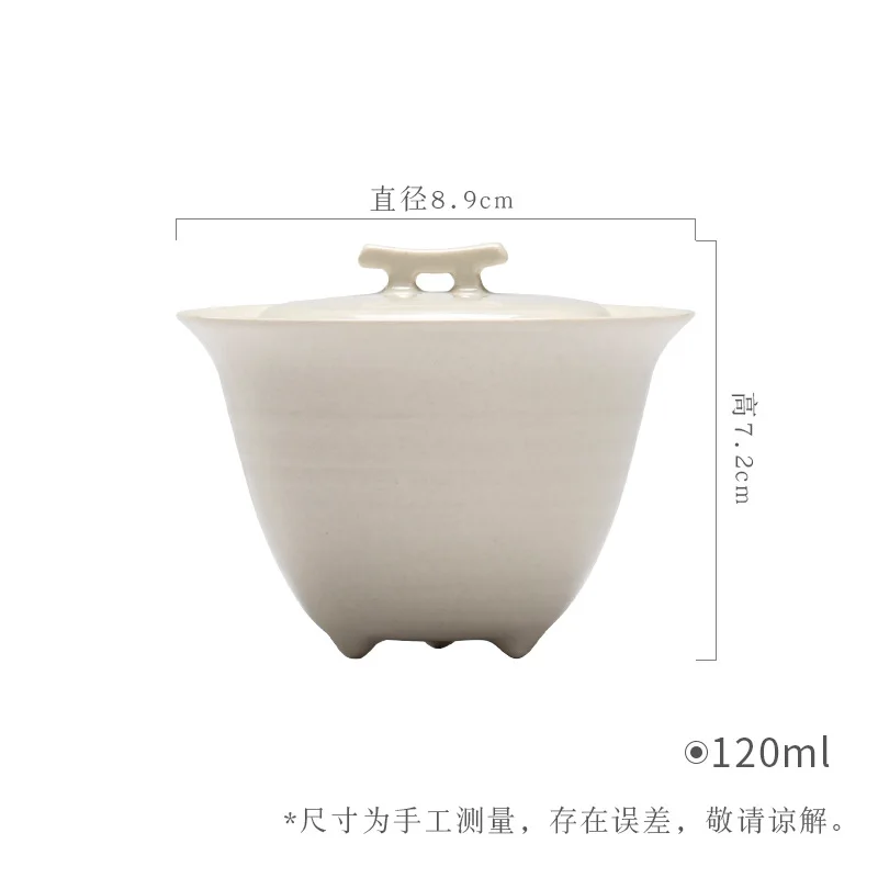 

Растительный ясень, древняя глина, Tang Yun Gai, керамический трехногий набор кунг-фу, домашняя чайная чаша с тонким корпусом