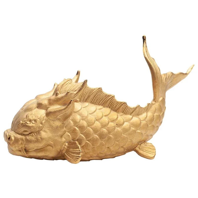 Dragon and carp tea, pet fish and turn into dragons, small ornaments, can raise dragon fish