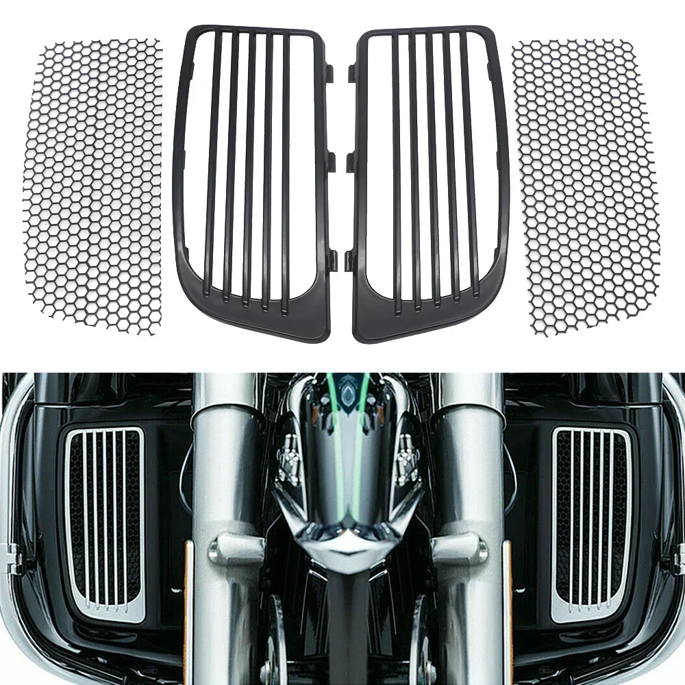 

New Motorcycle Radiator Grill Lower Fairing Cover Fits For Harley Touring Road King Street Glide Ultra Limited Models 2014-2020